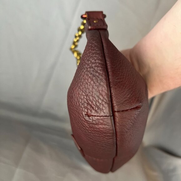 Fossil Tan Brown‎ Leather Mini Chain Shoulder - Picture 7 of 11